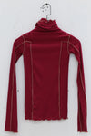 BASERANGE turtleneck sweater TTOT-RI-AU23 burnt red